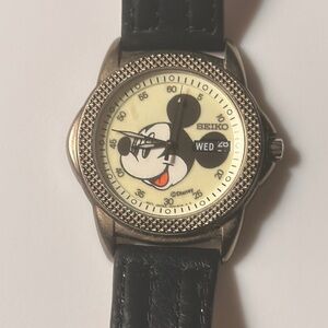 Disney Seiko Lumbrite Mickey Mouse Watch! Chronograph! Rare!